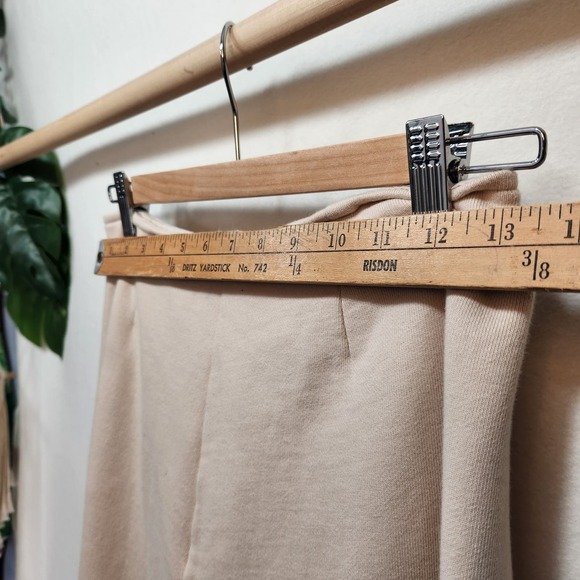 Style Nanda Skirt Women's Small Midi Beige Terry Cloth Lined Timeless - Picture 3 of 10